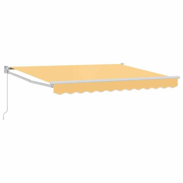Maison Exclusive - Retractable Markis Sand 3 x 2,5 m 100% Polyester och Aluminium