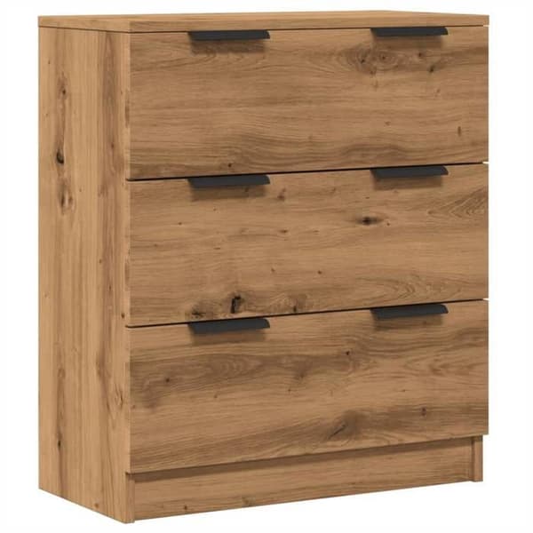 Maison Exclusive - Buffet i egetræ, håndlavet 60x30x70 cm, ingeniørtræ