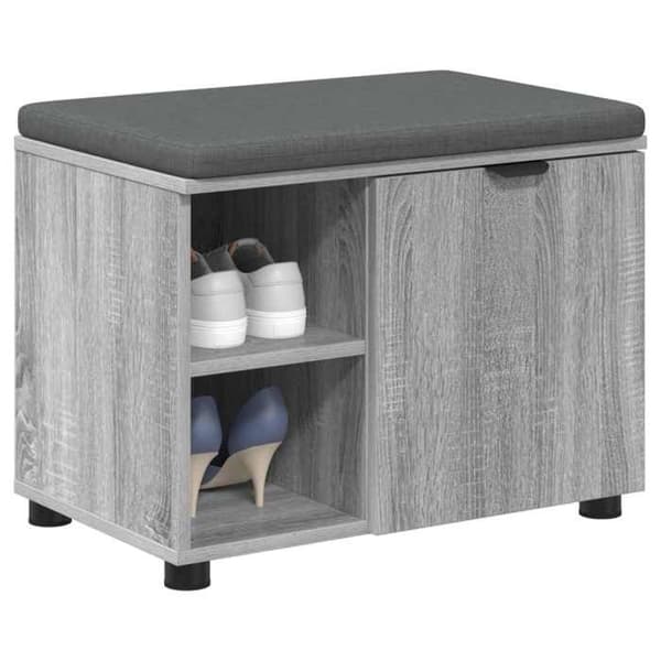 Maison Exclusive - Entrémöbel med grå Sonoma-kudde 60 x 38 x 46 cm