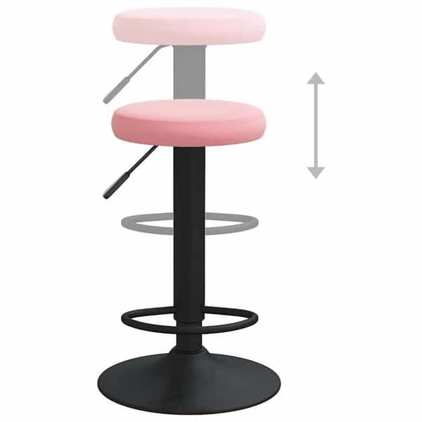 Maison Exclusive - Barstolar set om 2 rosa sammet