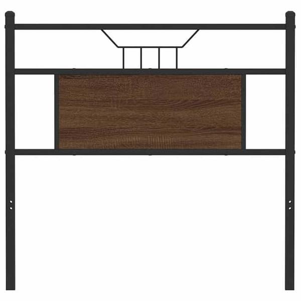 Hovedgærde - EKSKLUSIV HUS - 80 cm - Mørk eg - Ingeniørtræ - Robust stålramme Brun ek