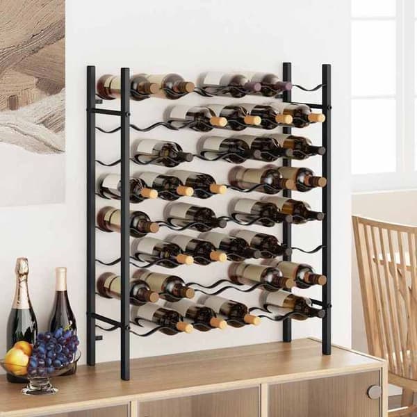 Maison Exclusive - 48 pullon viinikaappi Musta Metalli Svart