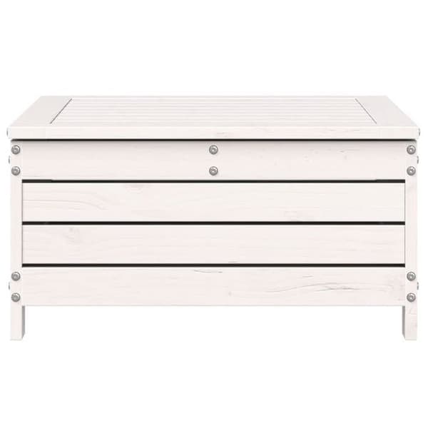 Havemøbel - EKSKLUSIVT HUS - Modulerbart - Massivt fyrretræ - Hvid pude - Lamel design Vit