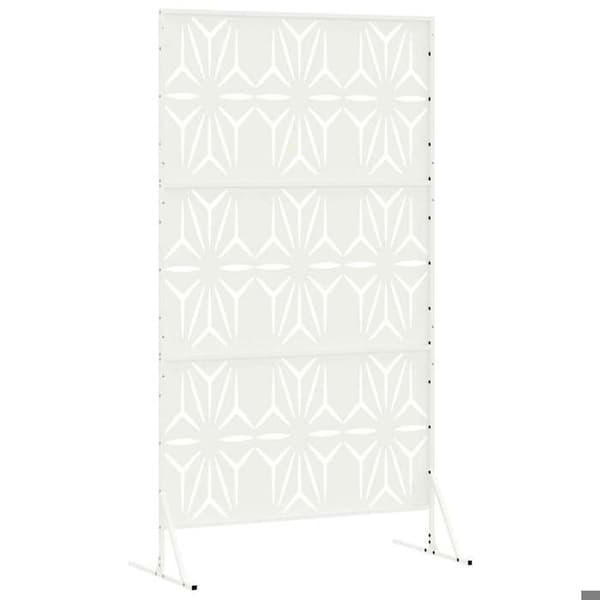 Maison Exclusive - Integritetsskärm 100 x 50 x 180 cm Vit Stål