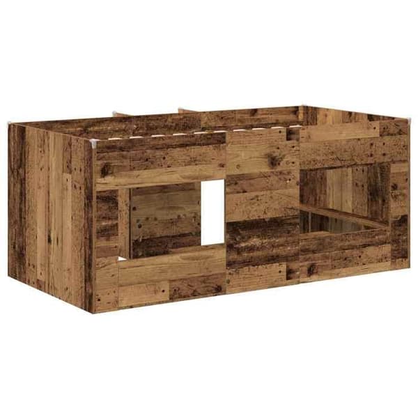 Maison Exclusive - Høj Sengramme til Børn i Antik Træ 80 x 160 cm