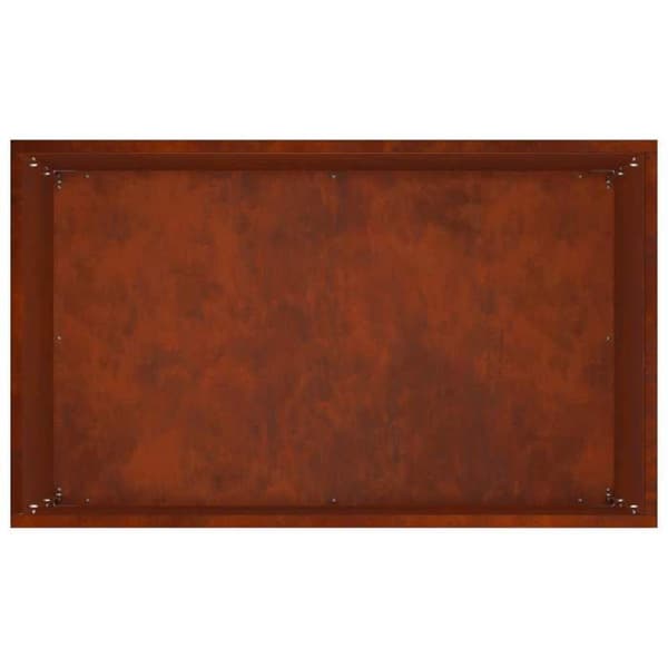 Jardinière - EXKLUSIVT HEM - 40 x 30 x 75 cm - Patinerad stål - Rostig look - Rektangulär Rostig (evolutionär metallisk utsee