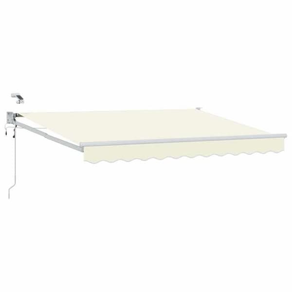 Utdragbart tak - EXKLUSIVT HUS - Elektriskt utdragbart tak - 3 x 2,5 m - Väder sensor - LED-belysning Grädde