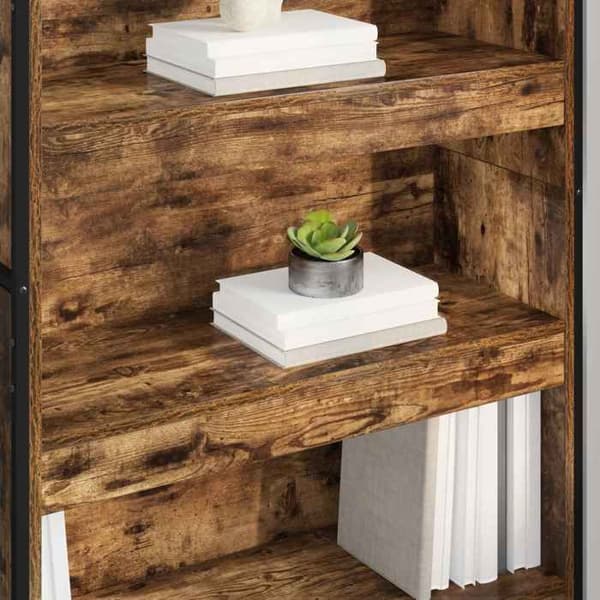 Maison Exclusive - Bibliotek 80 x 30 x 155 cm Ingenjörsträ Ek Rökt