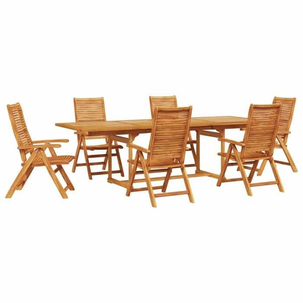 Maison Exclusive - 7 pc spisebordssæt til haven Brun