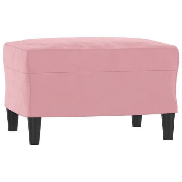 Maison Exclusive - Tuoli jalkatuella, vaaleanpunainen 60 cm sametti