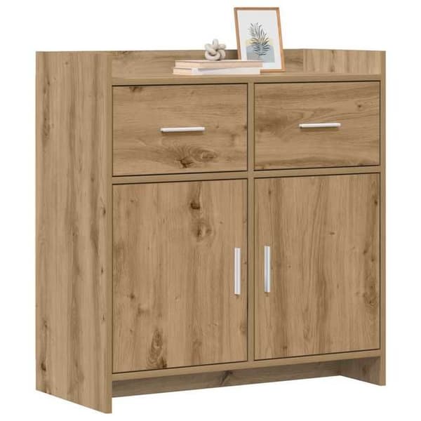 Maison Exclusive - Buffé Ek hantverk 75 x 36 x 80 cm Ingenjörsträ