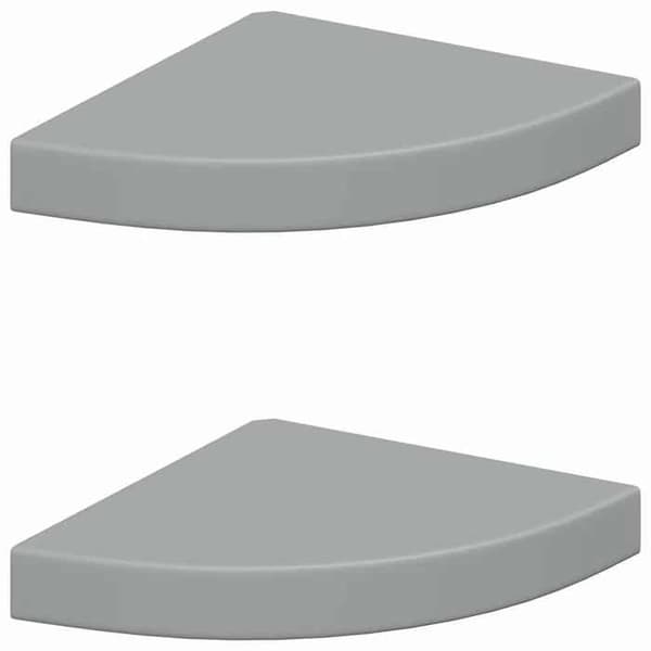 Maison Exclusive - Kulma kelluvat hyllyt 2 kpl harmaa 25x25x3,8 cm MDF grå