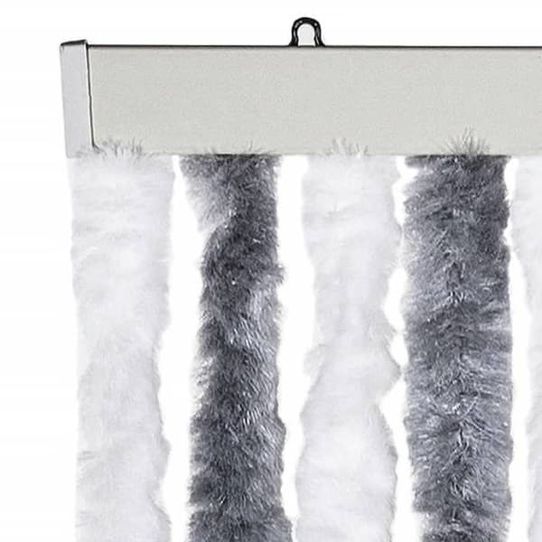 Maison Exclusive - Harmaa ja valkoinen hyttysverkko 100x200 cm chenille