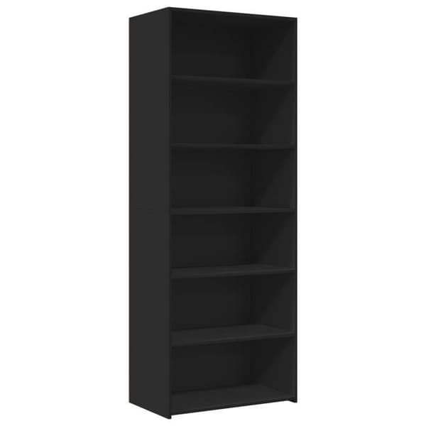 Maison Exclusive - Svart hög buffé 70x41x185 cm ingenjörsträ