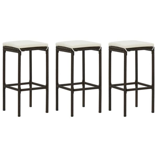 Maison Exclusive - Havebar sæt med puder 4 stk Brun brun