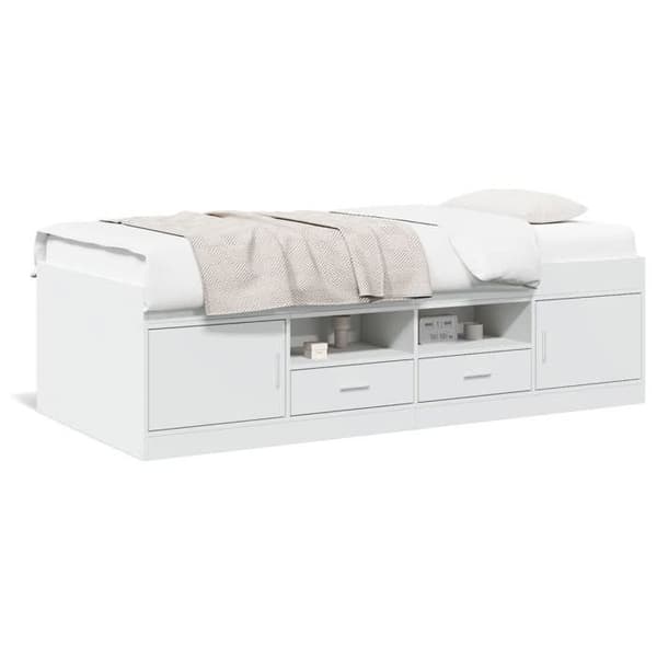 Senge & senge rammer - MAISON EXCLUSIVE - Dag seng - Hvid - 90 x 200 cm - Med skuffer Vit