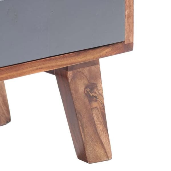 Maison Exclusive - TV-møbel grå 140x30x45 cm solid træ Grå