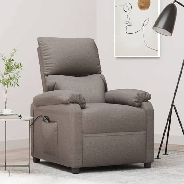 Maison Exclusive - Elektrisk lænestol Taupe Stof