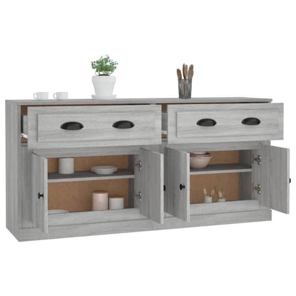 Maison Exclusive - Buffeter 2 stk sonoma grå ingeniørtræ