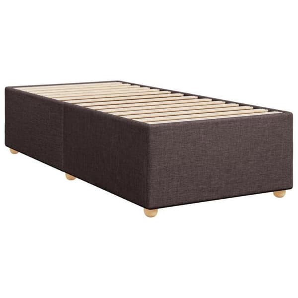Maison Exclusive - Sängram utan madrass mörkbrun 90x200 cm tyg