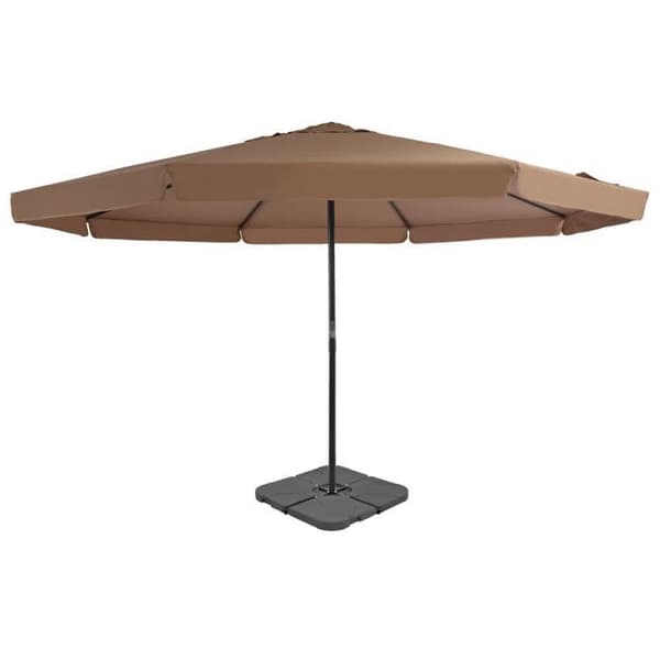 Maison Exclusive - Haveparasol med bærbar base taupe Mol