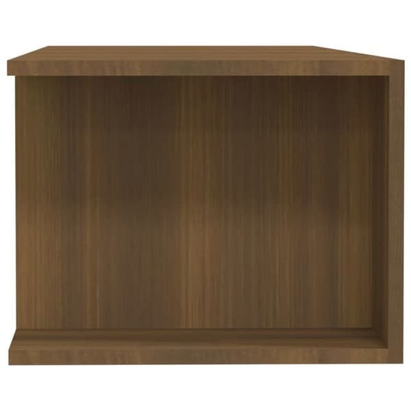 Maison Exclusive - TV-møbel med LED-lys, brunt egetræ 135x39x30 cm