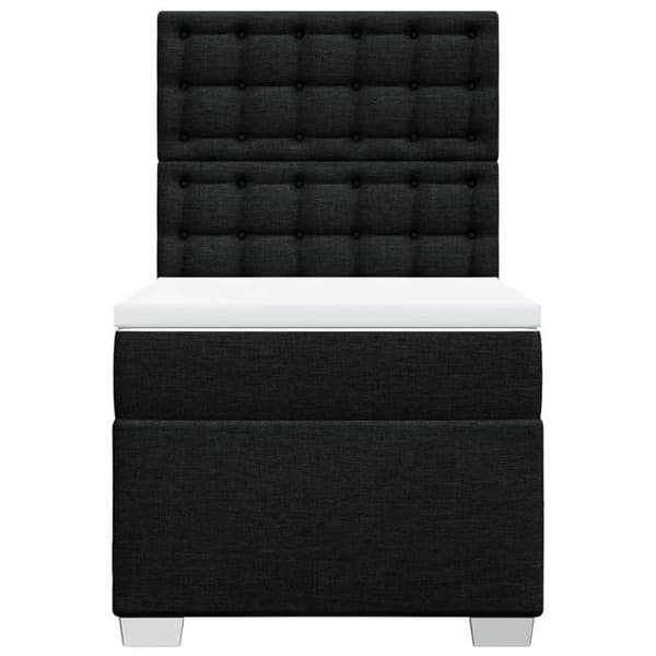 Maison Exclusive - Sengesofa med lamelbund og madras Sort 80x200 cm Stof