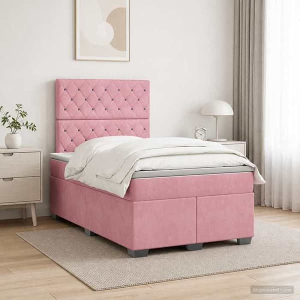Maison Exclusive - Boxspring säng med Rose madrass 120 x 200 cm Sammet Ros