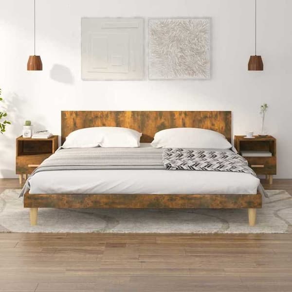 Maison Exclusive - Natborde 2 stk Røget eg 40x35x47 cm