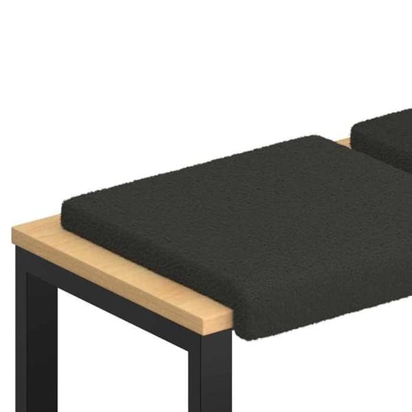 Maison Exclusive - Bänkdyna 2 st Sherpa tyg Mörkgrå Djup 35 cm Mörkgrå