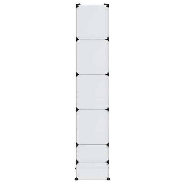 Maison Exclusive - Modulerbart skab med 18 rum hvidt 37x146x180,5 cm Vit