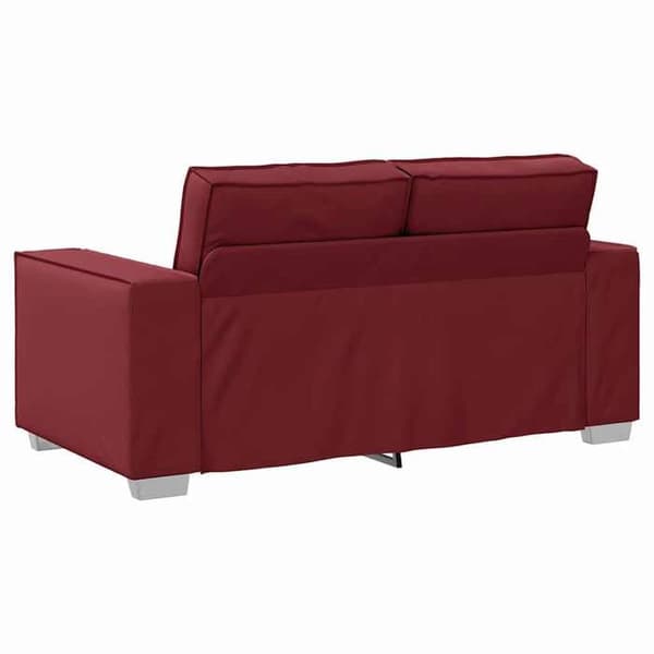 Soffa - EXKLUSIVT HUS - 2 platser 160 cm - Bordeaux - Konstläder - Nutida Bordeaux
