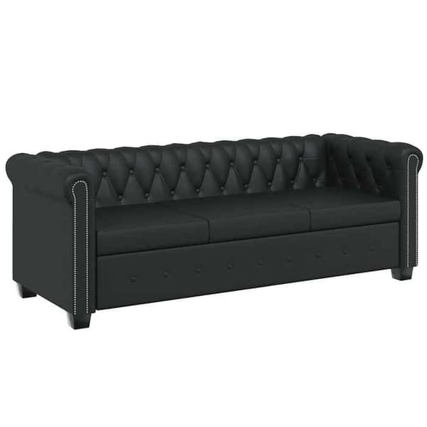 Maison Exclusive - Chesterfield sofa til 2 og 3 personer i sort Svart