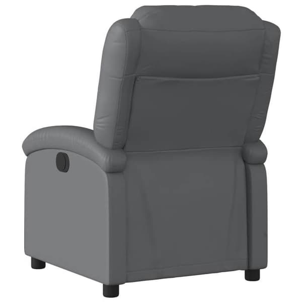 Stole & Relaxstole - MAISON EXCLUSIVE - Justerbar - Grå kunstlæder - Massage 6 punkter - Læneposition 135° grå