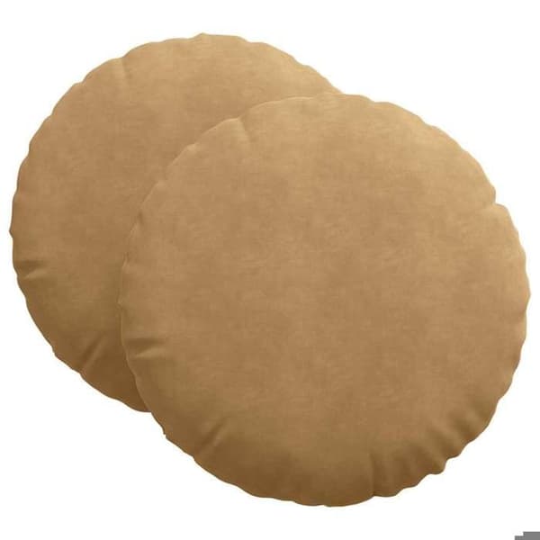 Istuinalusta - EXKLUSIIVINEN KOTI - Ø60 x 21 cm - Ruskea sametti - Pyöreä - 2 kpl brun
