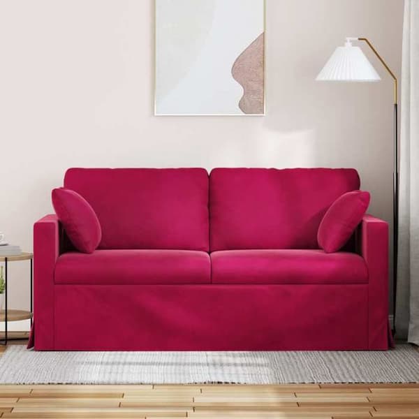 Maison Exclusive - Soffa Bordeaux 158 x 78 x 80 cm Sammet