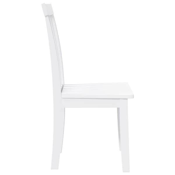 Spisestole - EKSKLUSIV HUS - Sæt 2 - Massivt gummitræ - Hvid - Ergonomisk design Vit