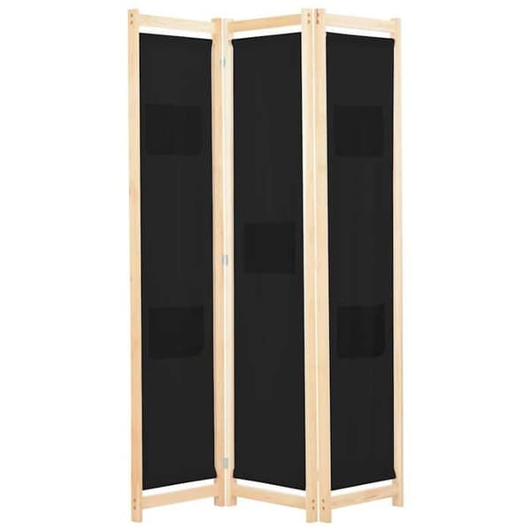 Adskillelse - Eksklusivt Hus - 3 paneler - Sort - 120x170x4 cm Svart