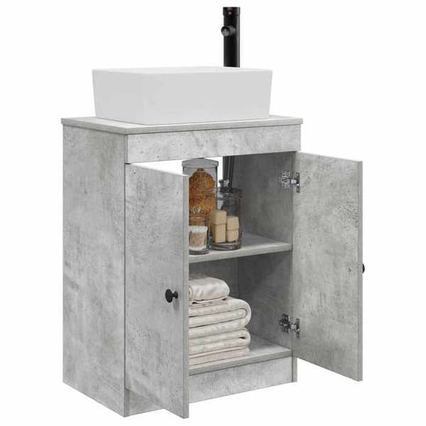 Maison Exclusive - Badeværelsesmøbel med vask Grå beton 54 x 35 x 83 cm