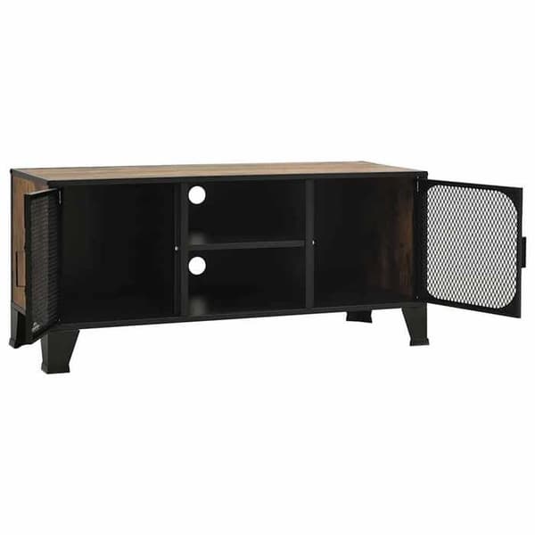 Maison Exclusive - TV-møbel i rustik brun 105x36x47 cm Metal og MDF