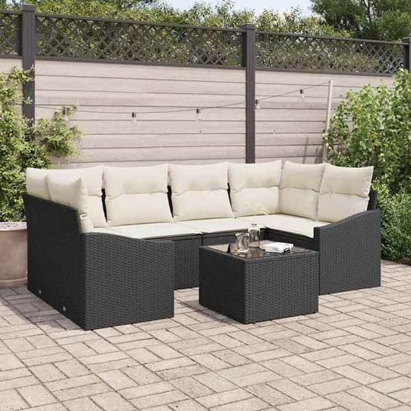 Havemøbler - MAISON EXCLUSIVE - Modulerbart sæt - Poly rattan & stålramme - Justerbart bord - Hvid
