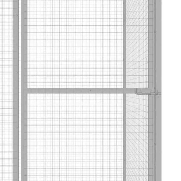 Kattbur - Exklusivt hus - Galvaniserat stål - 3 x 3 x 2,5 m - Låsbart dörr