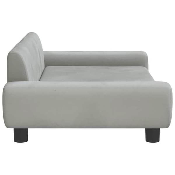 Maison Exclusive - Hundeseng grå lys 100x54x33 cm velour ljusgrått