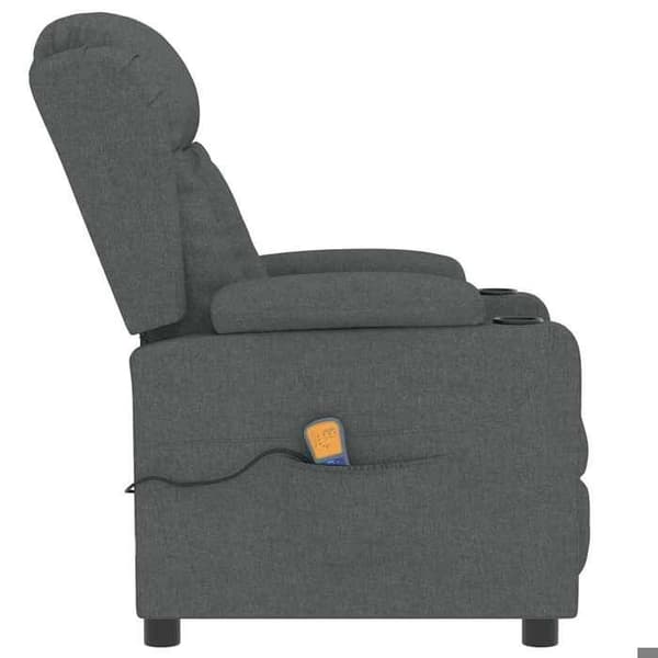 Maison Exclusive - Mörkgrå massagefåtölj i tyg