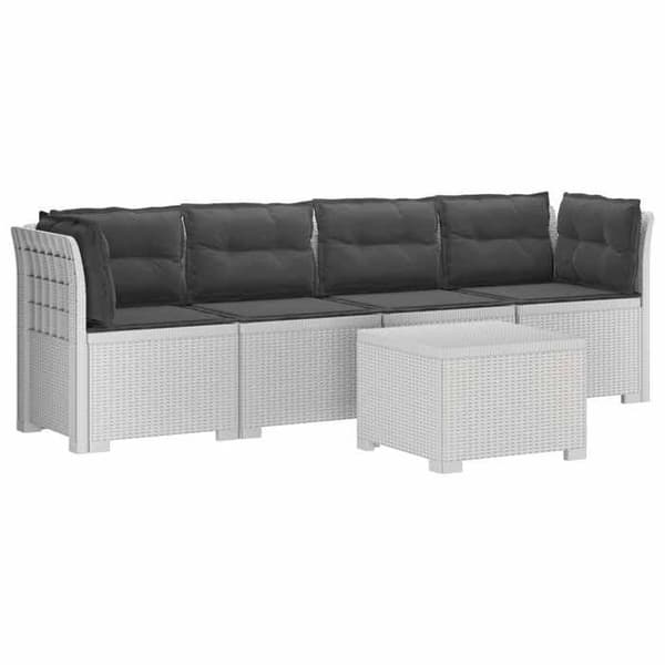 Havemøbel - EKSKLUSIVT HUS - 4 pladser - Rattanlook - Polypropylen - Hvid Vit
