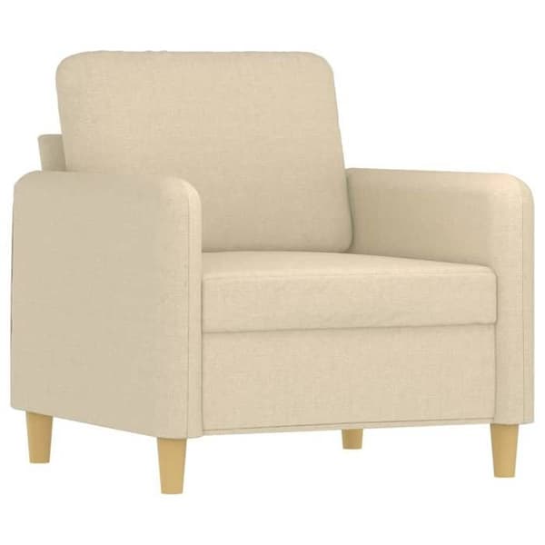 Maison Exclusive - Sæt af 3 sofaer med cremefarvede puder i stof