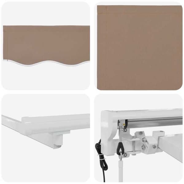 Maison Exclusive - Elektrisk utdragbar markis Taupe 3 x 2,5 m
