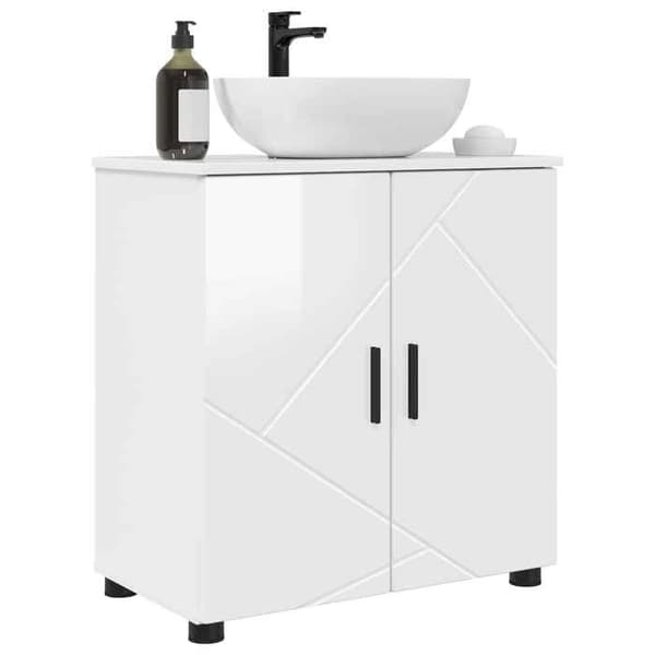 Maison Exclusive - Badrumsskåp Vit glansig 61 x 35 x 64 cm Strålande vit