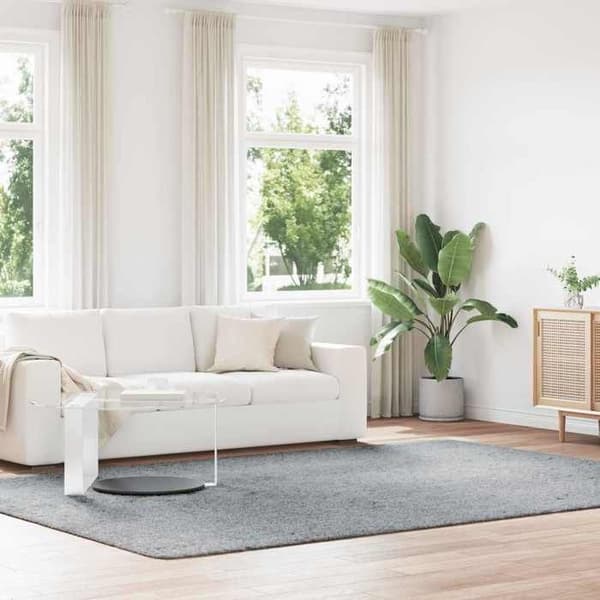 Tæppe - MAISON EXCLUSIVE - NAVARRA - Lys grå - 240 x 340 cm - Polyester ljusgrått