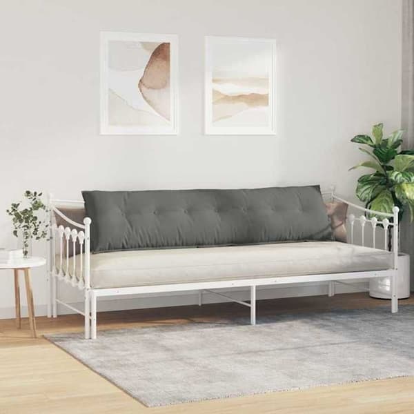 Maison Exclusive - Tummanharmaa selkätyyny 200 x 50 x 19 cm Mikrofiilitekstiili Mörkgrå